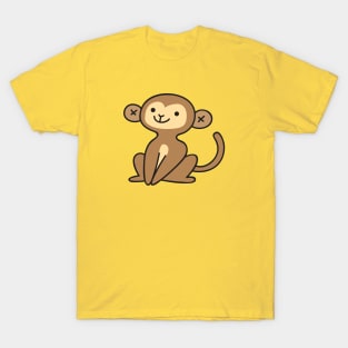 Cute Baby Monkey Doodle Drawing T-Shirt